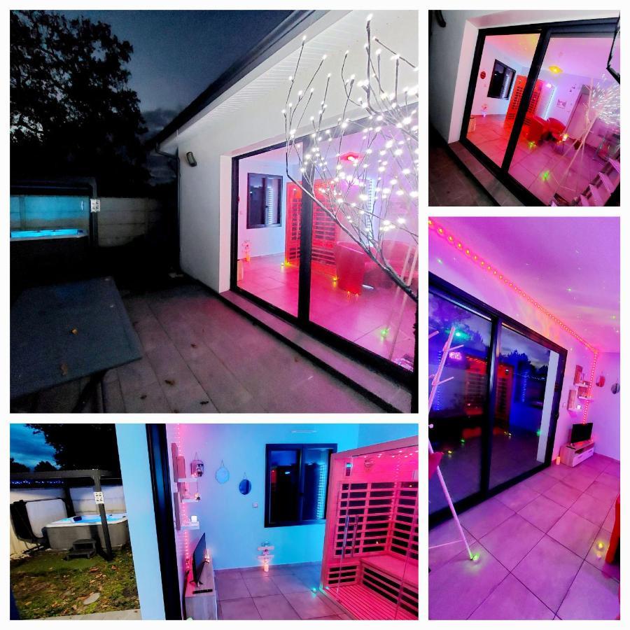 Un Sejour Romantique En Couple Avec Jacuzzi Prive Chromotherapie Jardin Maison Privee Ychoux Eksteriør billede